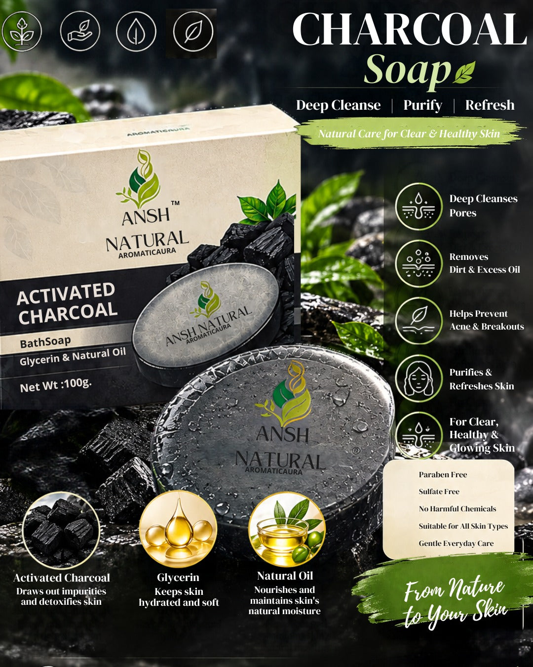 Activated Charcoal Bath Soap